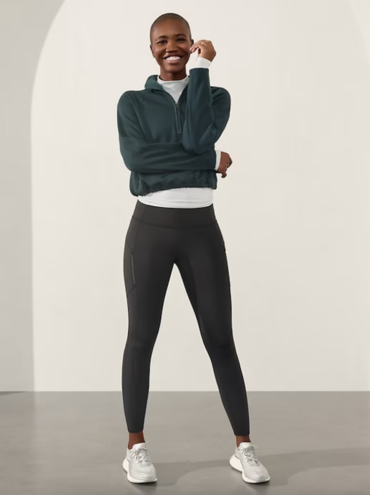 Athleta Rainier High Rise Legging on a model on the Athleta site